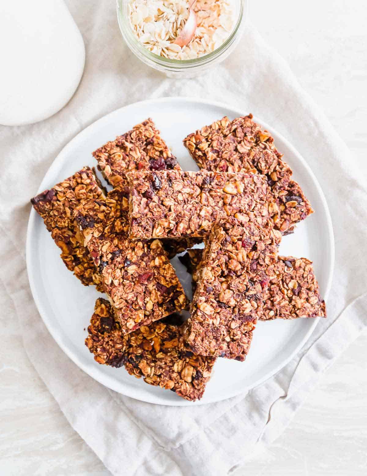 Customize this easy recipe for chocolate granola bars with your favorite nuts, fruit and add-ins for a healthy, delicious snack.