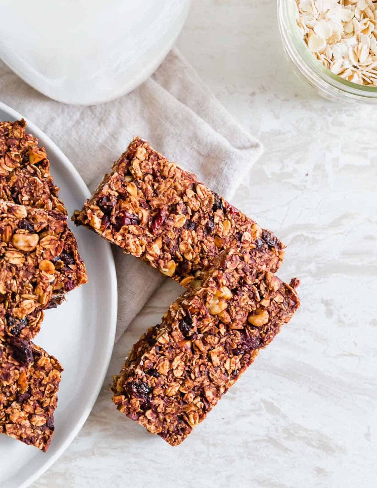 5-ingredient homemade chocolate granola bars 🍫 no sugar!! 