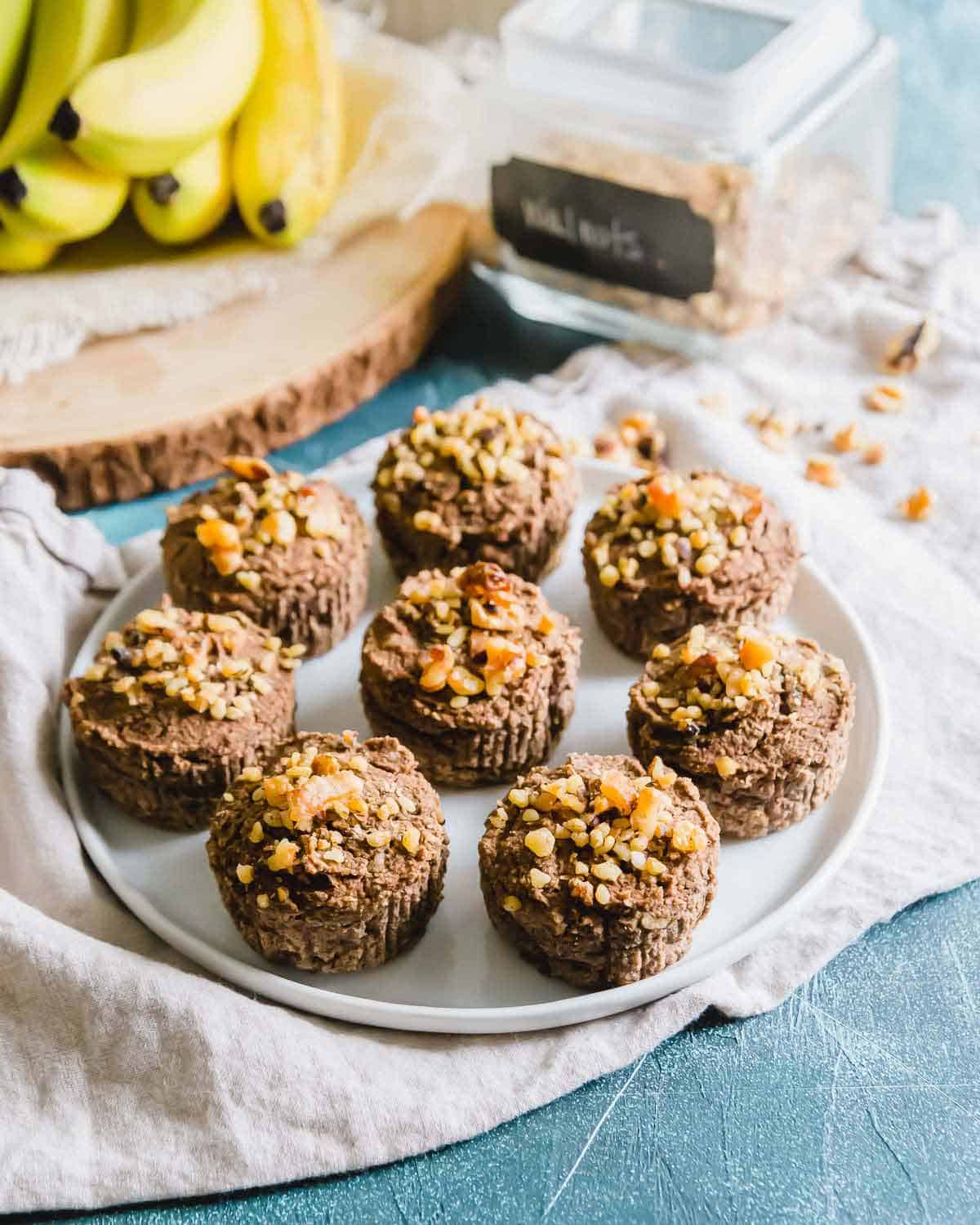 These banana nut almond pulp muffins are a great way to use leftover almond pulp from making homemade almond milk.