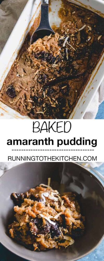 Amaranth Pudding - Baked Cherry Vanilla Amaranth Pudding Recipe