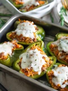 bison and rice stuffed peppers