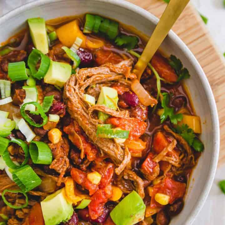 Beef brisket chili