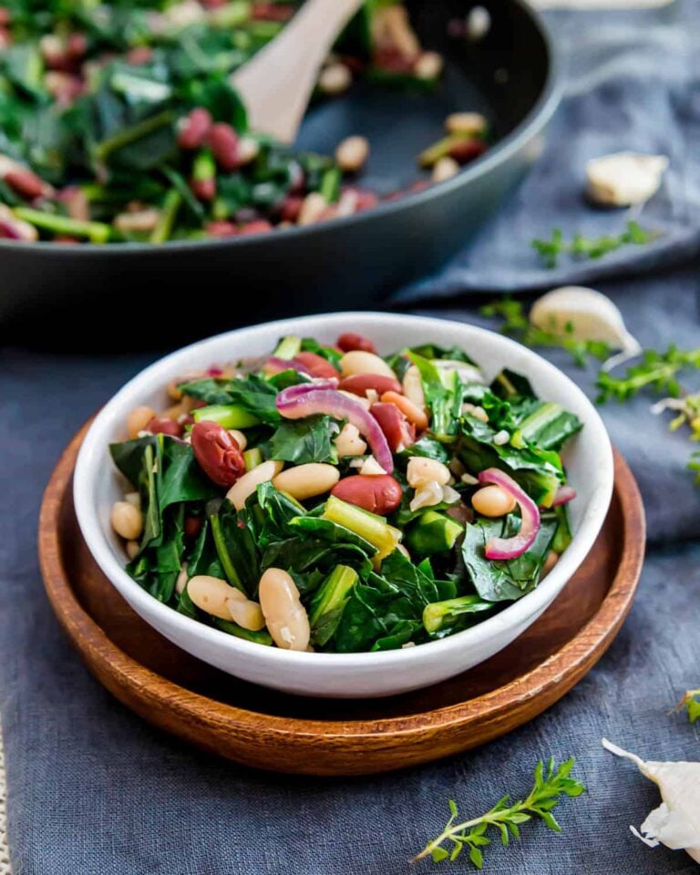 Dandelion Greens Recipe Skillet Sautéed Dandelion Greens + Beans