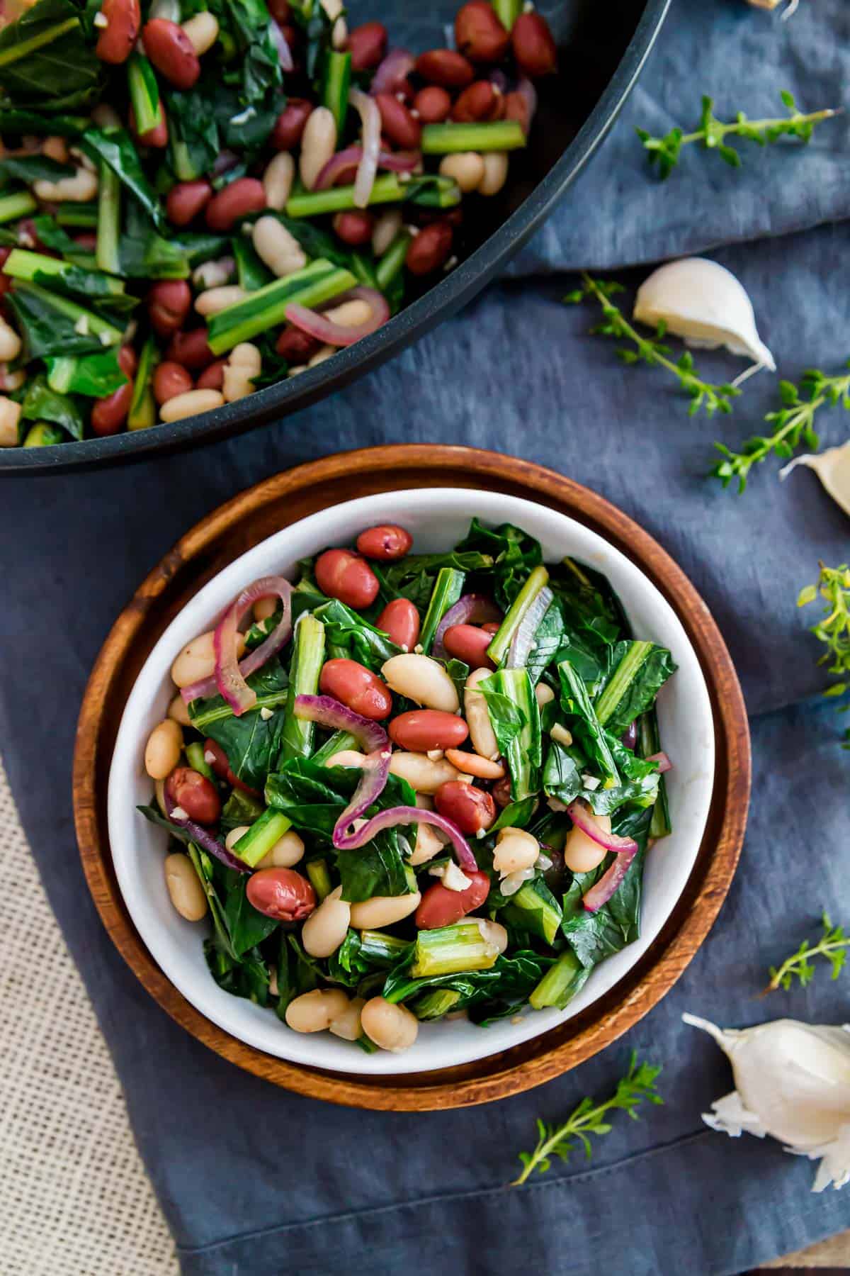 Easily prepare dandelion greens in this skillet recipe with beans, red onions and a splash of balsamic vinegar.