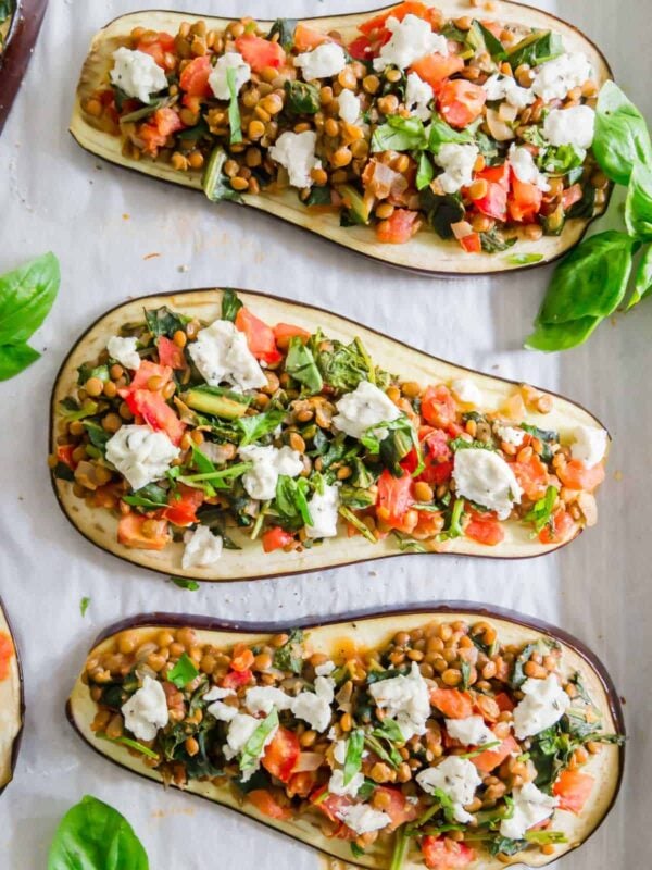 lentil stuffed eggplant