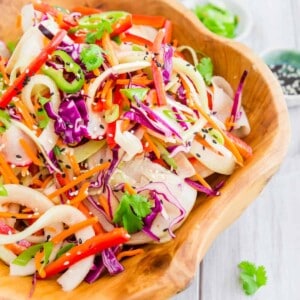 Thai kohlrabi noodle salad