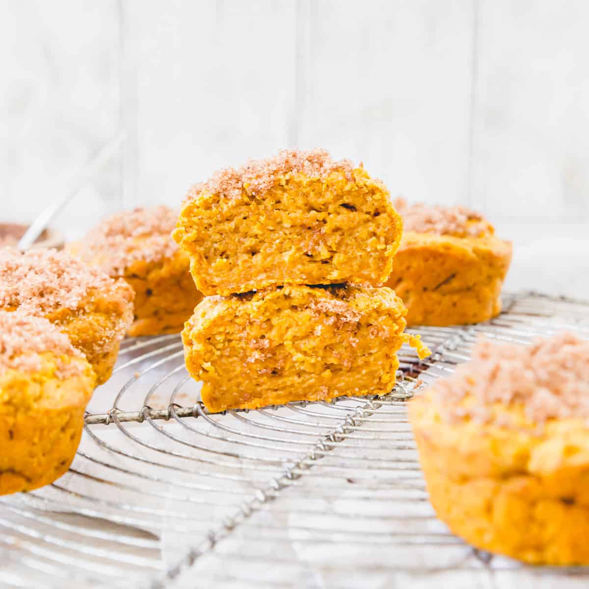 Tender, moist and packed with pumpkin spice flavor, these gluten-free pumpkin muffins are the perfect fall snack or treat!