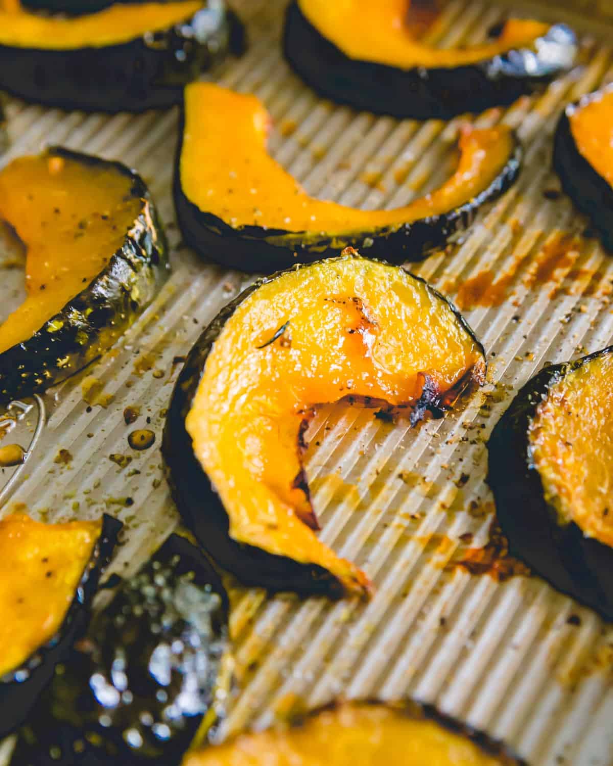 Sweet, caramelized roasted buttercup squash is a delicious fall side dish.