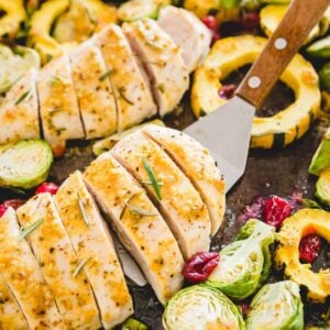 sheet pan maple mustard chicken