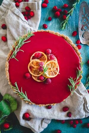 cranberry curd tart