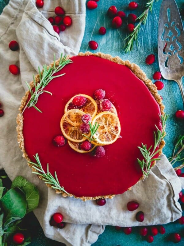 cranberry curd tart