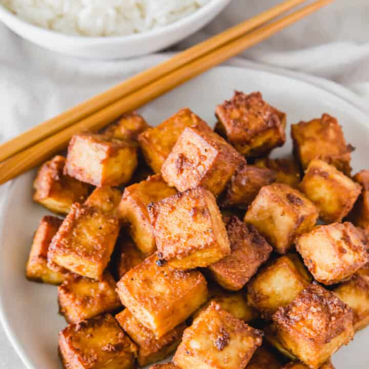 Crispy air fryer tofu