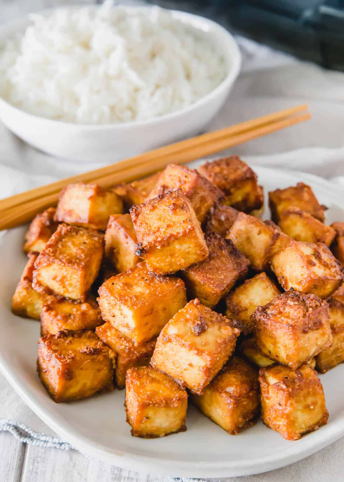 Making tofu in the air fryer is quick and simple with this easy recipe.