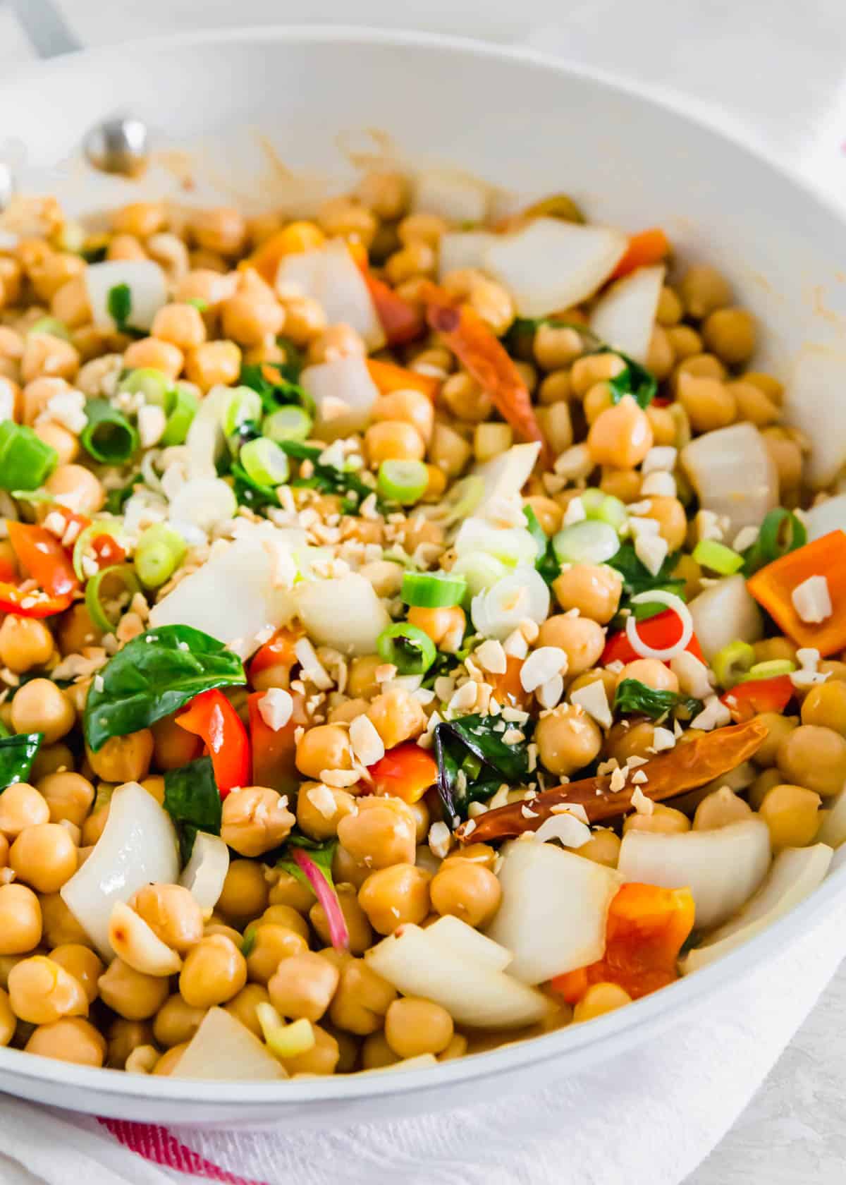 Making Kung Pao chickpeas is a great way to enjoy this Chinese takeout meal with a vegan twist.