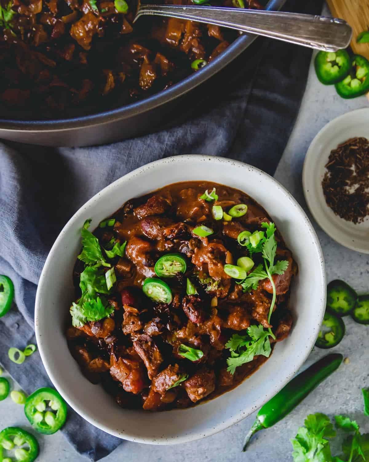 Try this chocolate chili with lamb for a unique spin on traditional chili.