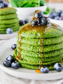 Green spinach pancakes