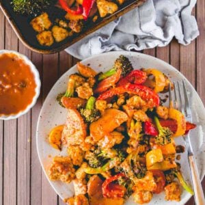 sheet pan baked bbq tofu