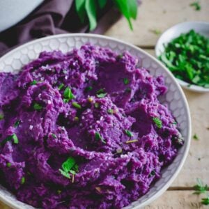 mashed purple sweet potatoes