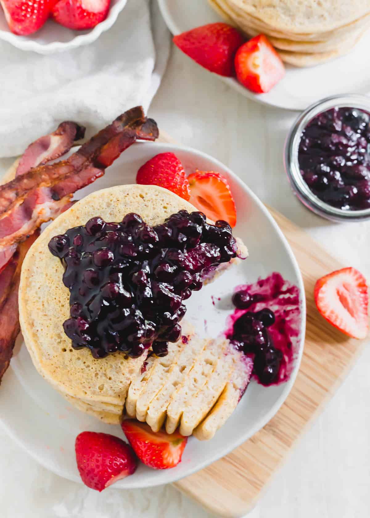 AIP friendly pancakes made with cassava flour and tigernut flour.