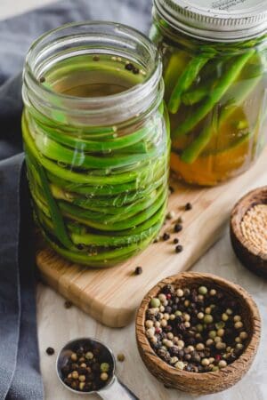 pickled garlic scapes
