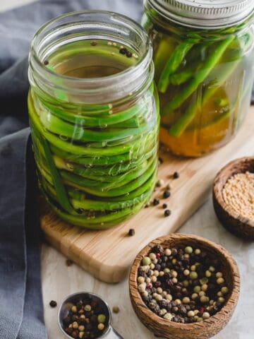 pickled garlic scapes