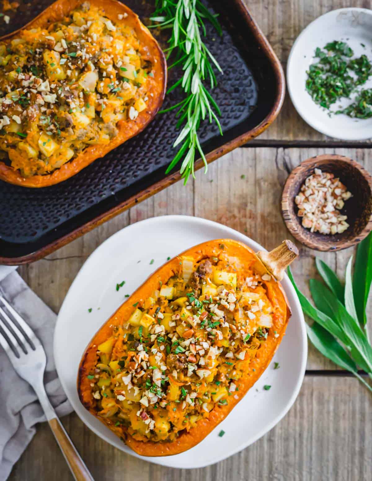 This stuffed honeynut squash recipe is an easy way to enjoy the sweet winter squash.