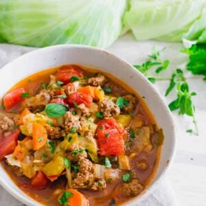 Instant Pot cabbage soup recipe.