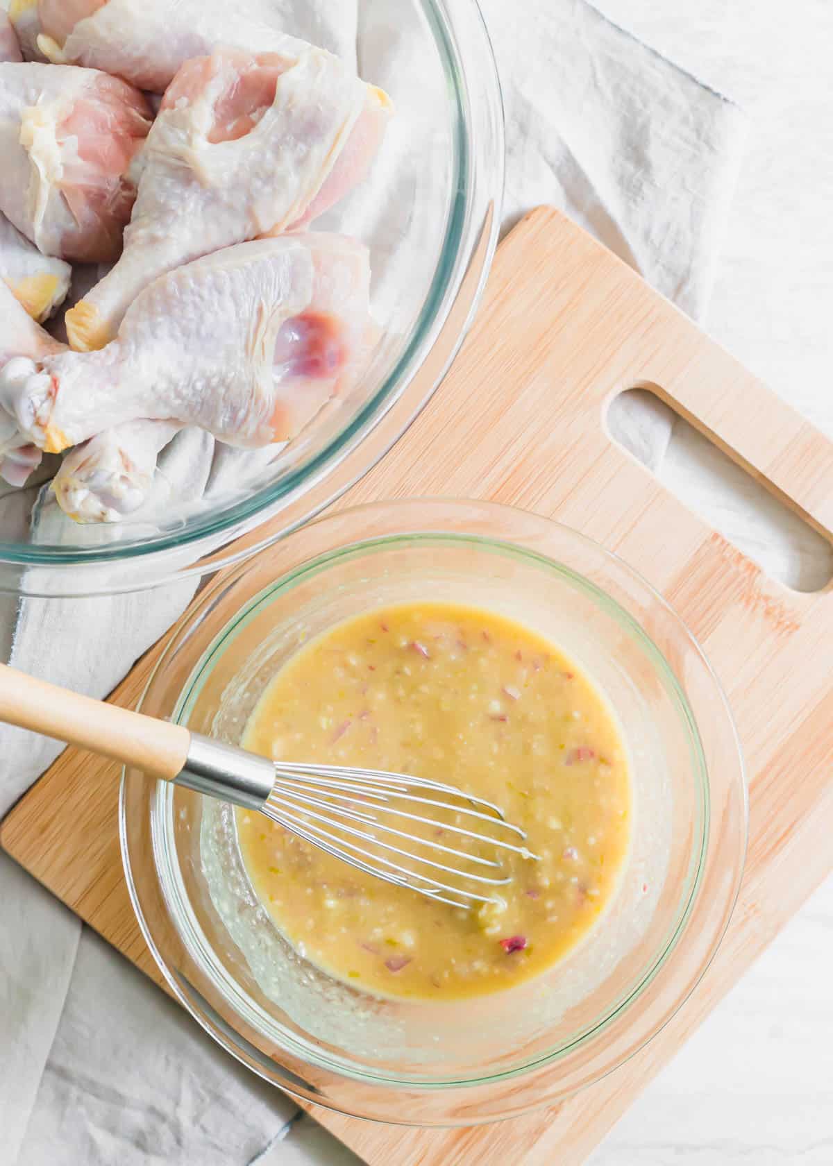 How to make the miso glaze for maple miso chicken drumsticks.