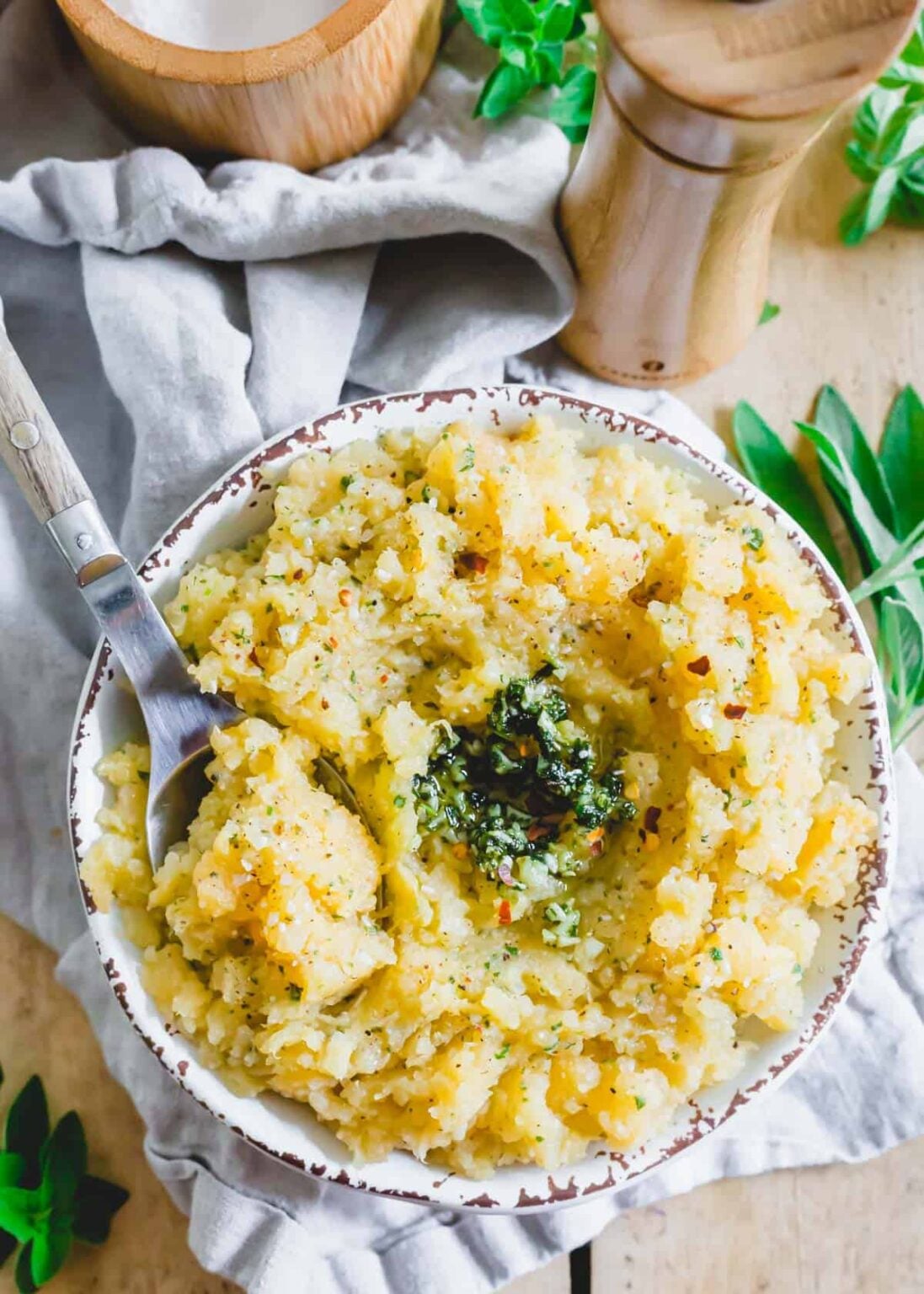 Mashed Rutabaga with Garlic and Herbs - Running to the Kitchen®