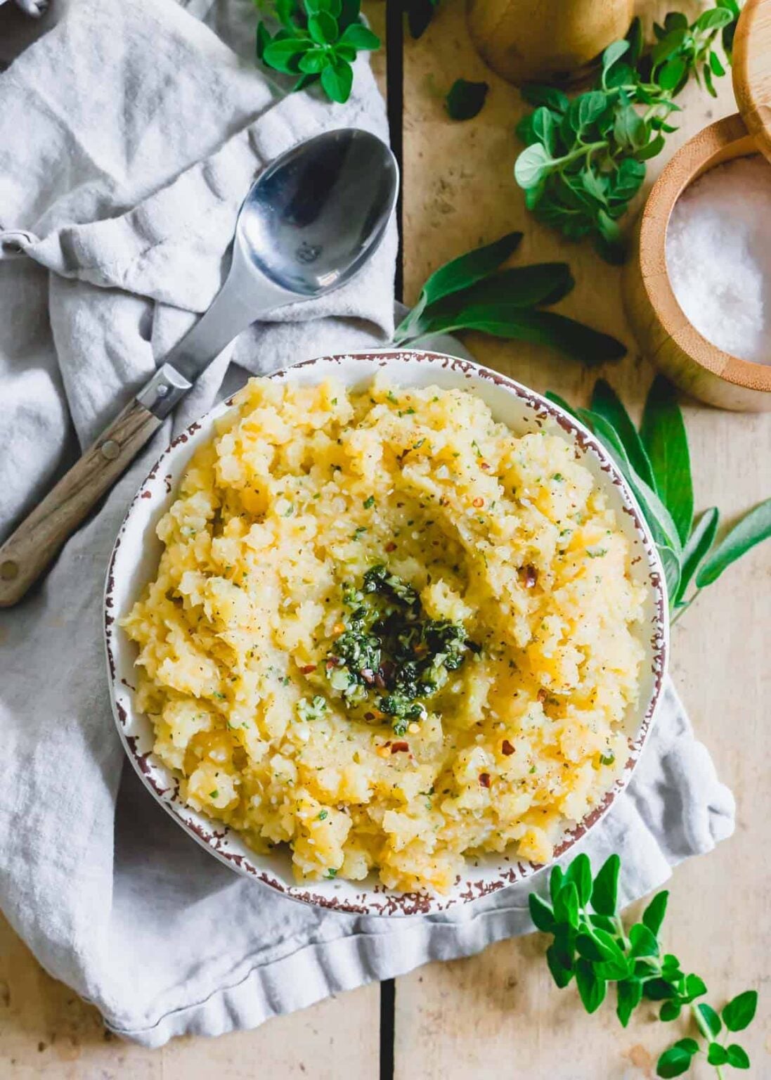 Mashed Rutabaga with Garlic and Herbs - Running to the Kitchen®