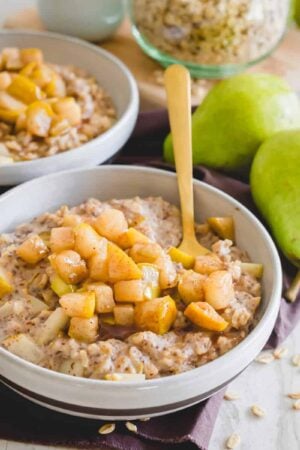 Pear oatmeal.