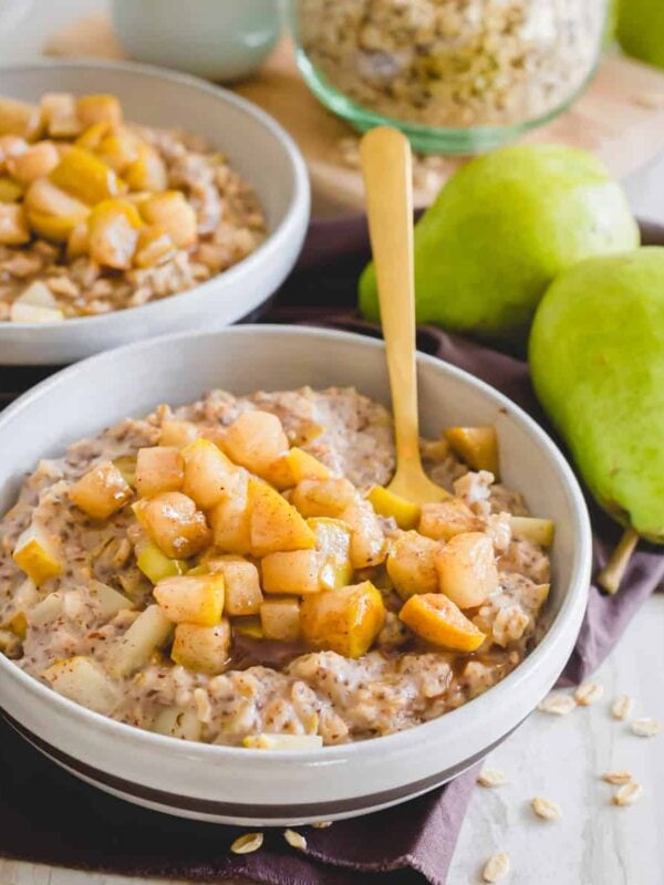 Pear oatmeal.