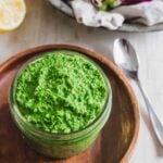 Radish greens pesto.