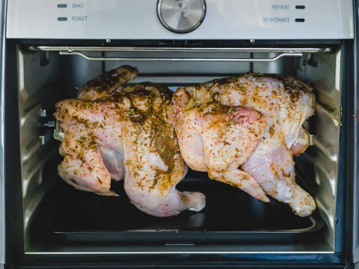 Cornish game hens in the air fryer.