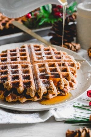 Gingerbread waffles.