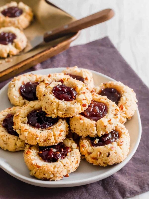 Vegan thumbprint cookies.