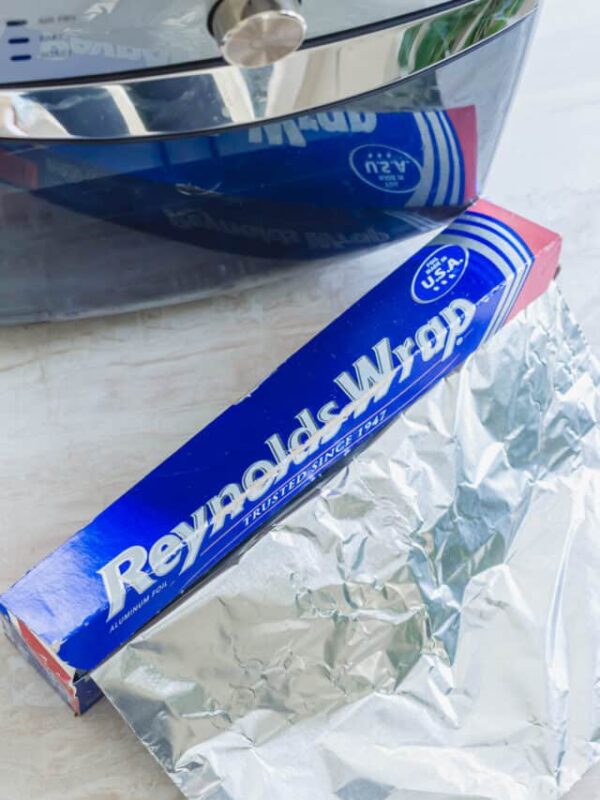 Using aluminum foil in air fryer.