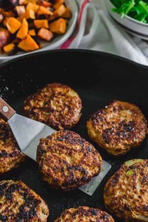 Ground chicken sausage patties.