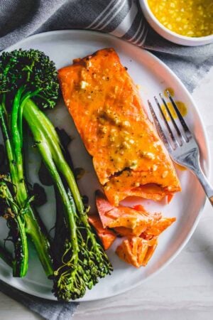 Air Fryer Frozen Salmon.