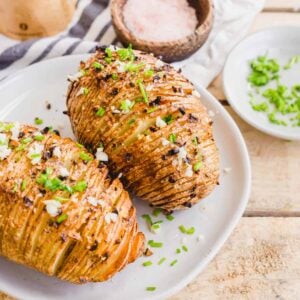 Air Fryer Hasselback Potatoes.