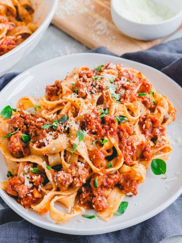 Lamb bolognese.