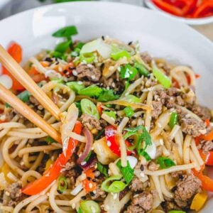 Spicy udon noodle recipe.