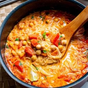 Thai red curry soup.