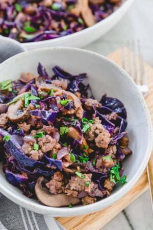 Pork and cabbage stir fry.