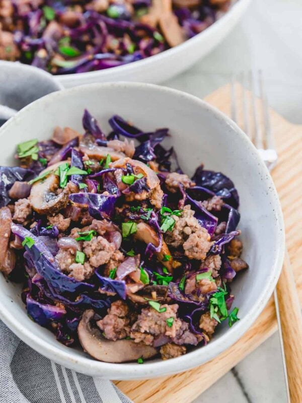 Pork and cabbage stir fry.