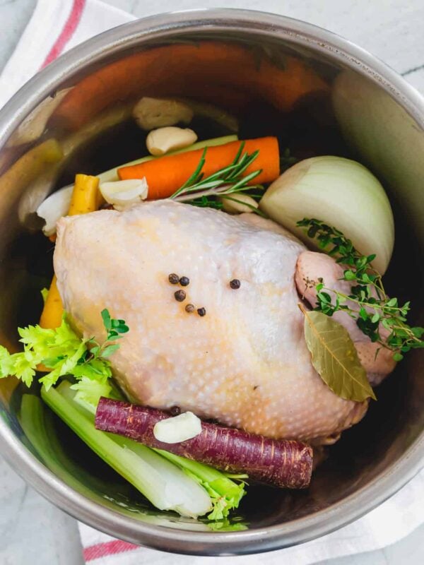 How to cook a stewing hen in the Instant Pot.