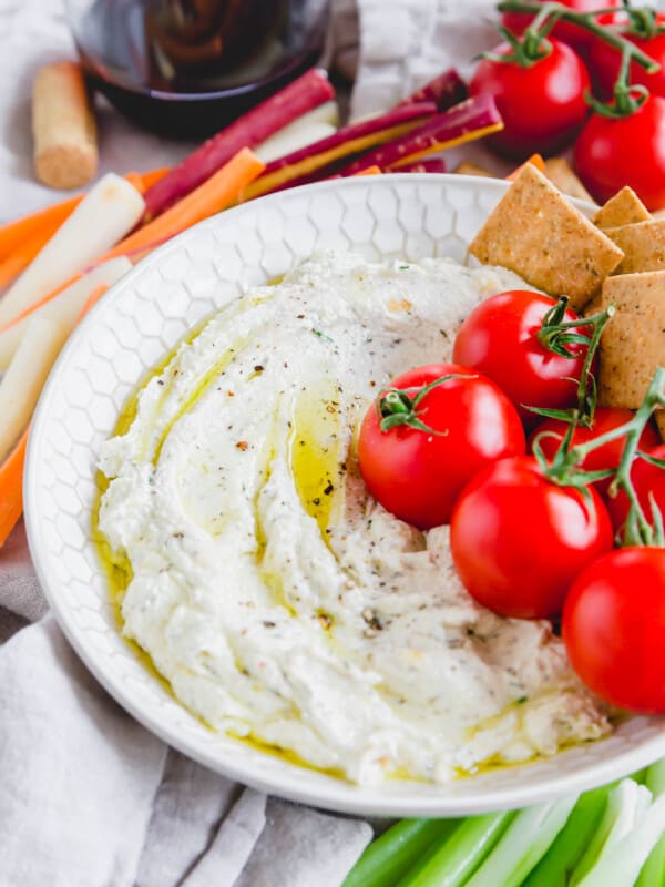 Whipped goat cheese dip.