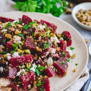 Beet salad with feta.