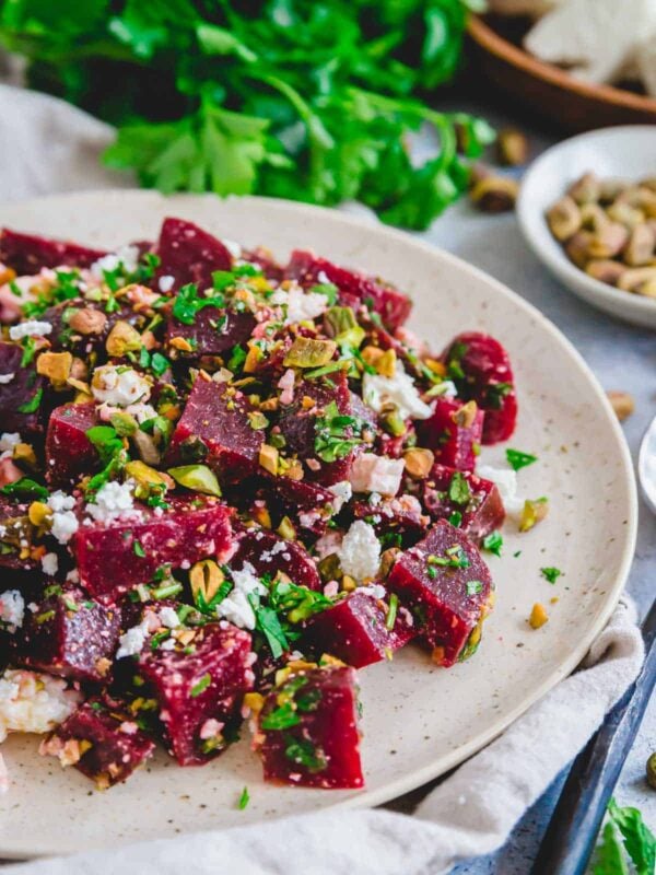 Beet salad with feta.