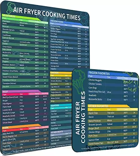Magnetic Air Fryer Cooking Time Cheat Sheet